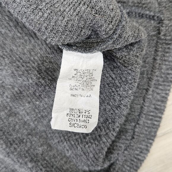 FIRST LOVE Womens Gray Leopard Print Color Block Oversized Sweater Size Small - Picture 5 of 8